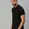 Black Printed Polo T-shirt