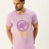 Thor Lilac Regular Fit Chest Graphic Printed Tshirt